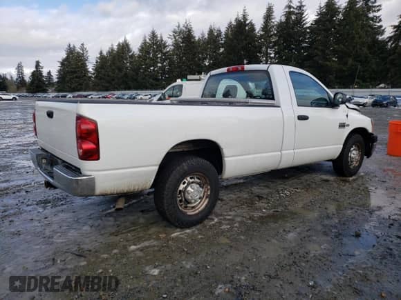 2007 Dodge 2500 SLT with VIN 3D7KR26D97G779639, listed as a Copart auction lot 45243225 with 170,587 mi miles and Salvage title. Bid and sale history available at DreamBid. Image 3.