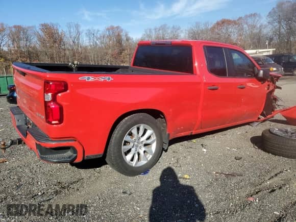 2021 Chevrolet Silverado 1500 Custom with VIN 1GCRYBEF4MZ381846, listed as a Copart auction lot 81999924 with 50,845 mi miles and Non repairable. Bid and sale history available at DreamBid. Image 3.