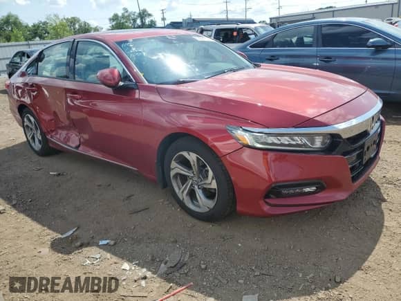 2018 Honda Accord EX-L with VIN 1HGCV1F6XJA196820, listed as a Copart auction lot 62221035 with 80,202 mi miles and Salvage title. Bid and sale history available at DreamBid. Image 4.