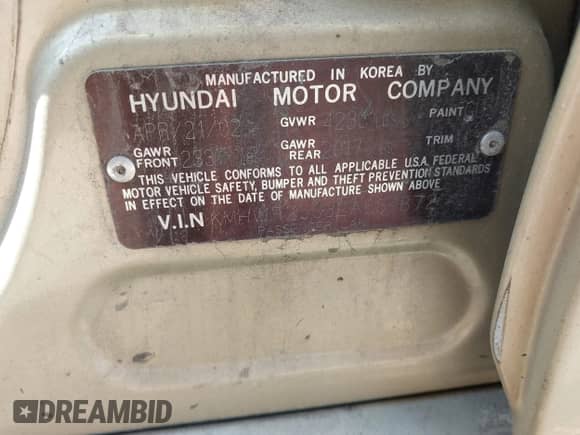 2002 Hyundai Sonata z VIN KMHWF25S32A669872, wystawiony jako IAAI lot #42112209 z przebiegiem 146 350 mil mil oraz . Historia ofert i sprzedaży dostępna na DreamBid. Obrazek 9.