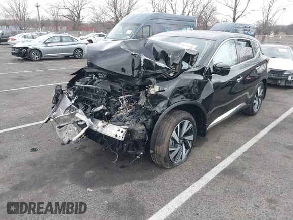 2023 Nissan Murano SL with VIN 5N1AZ2CS0PC138225, listed as a IAAI auction lot 41675550 with 25,518 mi miles and . Bid and sale history available at DreamBid. Image 2.