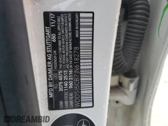 2018 Mercedes-Benz CLA 45 AMG с VIN WDDSJ5CB7JN618278, выставлен на аукционе Copart как лот 88866695 с пробегом 45 312 миль миль и Списание • Salvage title. История ставок и продаж доступна на DreamBid. Изображение 13.