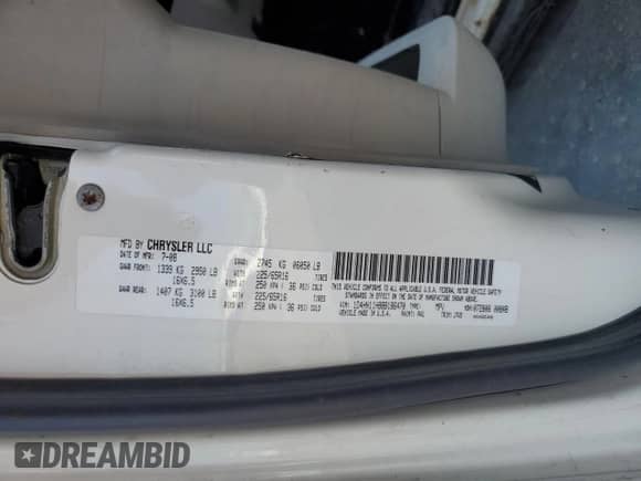2008 Dodge Grand Caravan Cargo with VIN 1D4HN11H88B186470, listed as a Copart auction lot 64685425 with 55,317 mi miles and Salvage title. Bid and sale history available at DreamBid. Image 14.
