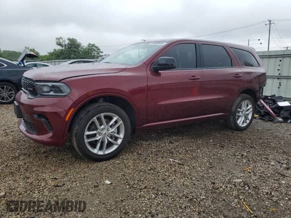 2025 Dodge Durango GT with VIN 1C4RDJDG1SC508455, listed as a Copart auction lot 65899605 with 2,860 mi miles and Salvage title. Bid and sale history available at DreamBid. Image 1.