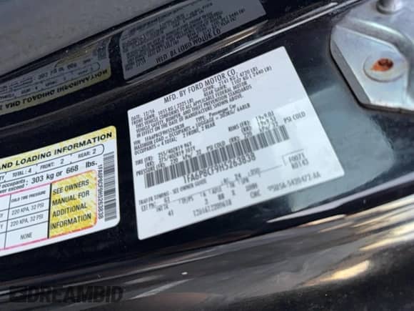 2017 Ford Mustang GT z VIN 1FA6P8CF9H5263838, wystawiony jako Copart lot #89445895 z przebiegiem 59 348 mil mil oraz Czysty tytuł • Clean title. Historia ofert i sprzedaży dostępna na DreamBid. Obrazek 10.