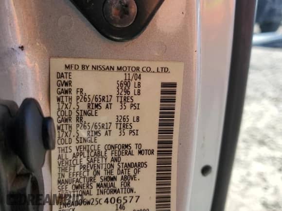 2005 Nissan Frontier SE с VIN 1N6AD06W25C406577, выставлен на аукционе Copart как лот 81478025 с пробегом Не указан миль и Чистый • Clean title. История ставок и продаж доступна на DreamBid. Изображение 12.