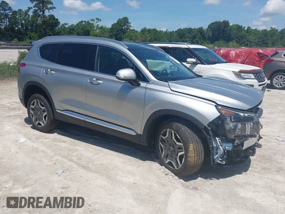 2021 Hyundai Santa Fe Limited with VIN 5NMS4DAL8MH356537, listed as a IAAI auction lot 42519456 with 21,634 mi miles and . Bid and sale history available at DreamBid. Image 1.
