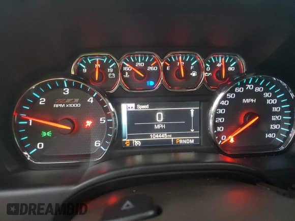 2014 Chevrolet Silverado 1500 LTZ with VIN 3GCUKSEC8EG307896, listed as a Copart auction lot 83953025 with 104,445 mi miles and Salvage title. Bid and sale history available at DreamBid. Image 9.