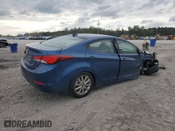 2016 Hyundai Elantra Limited with VIN KMHDH4AE8GU570175, listed as a Copart auction lot 84240355 with 75,315 mi miles and Salvage title. Bid and sale history available at DreamBid. Image 3.