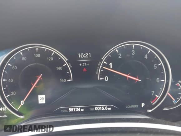 2019 BMW 7 Series 740i xDrive with VIN WBA7E4C52KGV70359, listed as a IAAI auction lot 41421504 with 55,734 mi miles and . Bid and sale history available at DreamBid. Image 15.