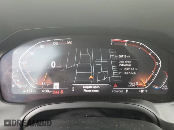 2022 BMW 4 Series 430i с VIN WBA63AV0XNFM01668, выставлен на аукционе Copart как лот 81702865 с пробегом 56 119 миль миль и Списание • Salvage title. История ставок и продаж доступна на DreamBid. Изображение 9.