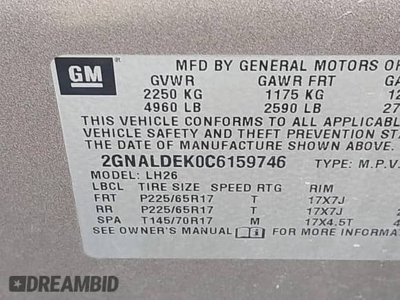 2012 Chevrolet Equinox 1LT с VIN 2GNALDEK0C6159746, выставлен на аукционе IAAI как лот 43200778 с пробегом 170 276 миль миль и . История ставок и продаж доступна на DreamBid. Изображение 9.