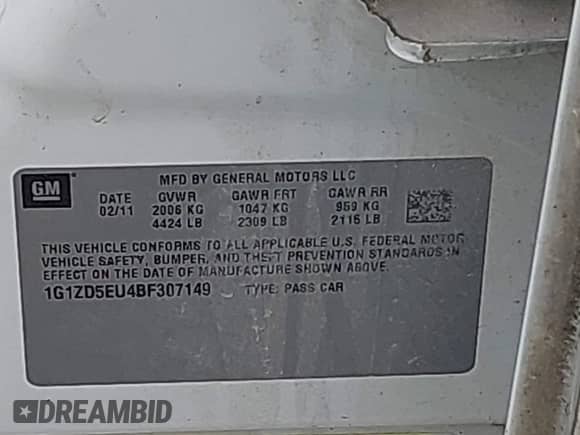 2011 Chevrolet Malibu 2LT с VIN 1G1ZD5EU4BF307149, выставлен на аукционе IAAI как лот 43093681 с пробегом 300 744 миль миль и . История ставок и продаж доступна на DreamBid. Изображение 9.