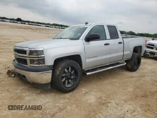 2014 Chevrolet Silverado 1500 Work Truck z VIN 1GCVKPEC4EZ416101, wystawiony jako Copart lot #53969515 z przebiegiem 135 979 mil mil oraz Szkoda całkowita • Salvage title. Historia ofert i sprzedaży dostępna na DreamBid. Obrazek 1.