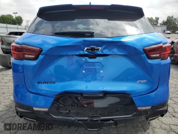 2025 Chevrolet Blazer RS with VIN 3GNKBERS8SS108177, listed as a Copart auction lot 54534765 with 911 mi miles and Salvage title. Bid and sale history available at DreamBid. Image 6.