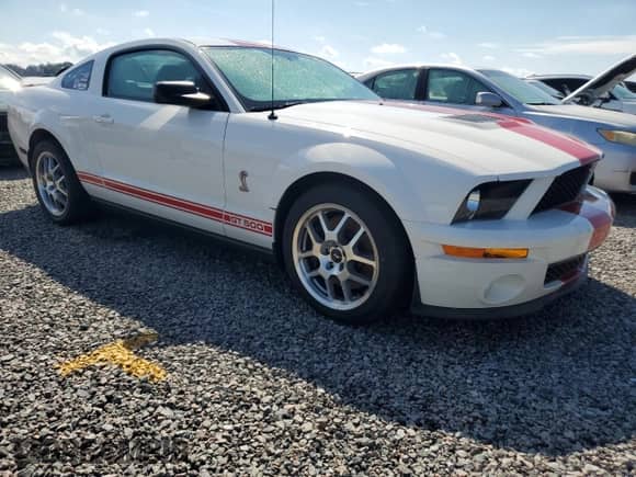 2009 Ford Mustang Shelby GT500 z VIN 1ZVHT88SX95132470, wystawiony jako Copart lot #73875834 z przebiegiem Nie podano mil oraz Szkoda całkowita • Salvage title. Historia ofert i sprzedaży dostępna na DreamBid. Obrazek 4.