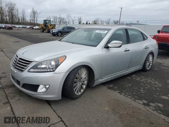 2014 Hyundai Equus Ultimate z VIN KMHGH4JH8EU082347, wystawiony jako Copart lot #45393595 z przebiegiem 104 562 mil mil oraz Czysty tytuł • Clean title. Historia ofert i sprzedaży dostępna na DreamBid. Obrazek 1.