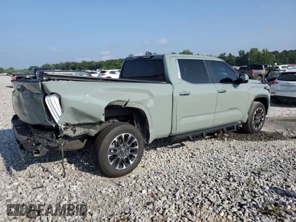 2025 Toyota Tundra Limited with VIN 5TFJA5EC2SX038468, listed as a Copart auction lot 59347545 with 12,460 mi miles and Salvage title. Bid and sale history available at DreamBid. Image 3.