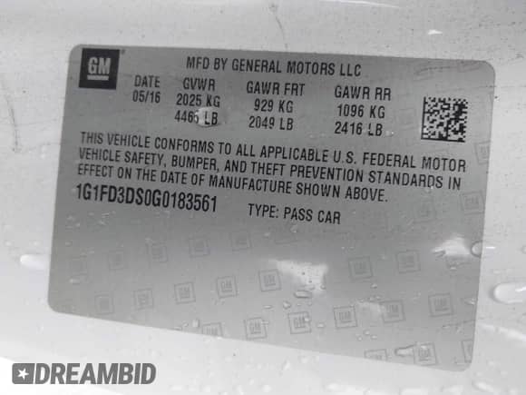 2016 Chevrolet Camaro 2LT z VIN 1G1FD3DS0G0183561, wystawiony jako IAAI lot #43062386 z przebiegiem 164 574 mil mil oraz . Historia ofert i sprzedaży dostępna na DreamBid. Obrazek 9.