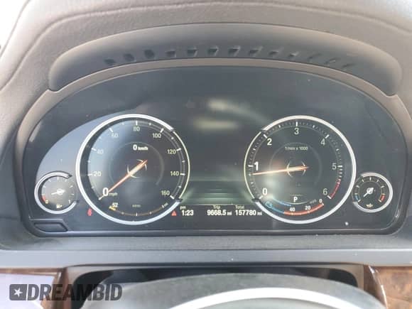 2015 BMW 7 Series with VIN WBAYG6C59FD383685, listed as a Copart auction lot 72630224 with 157,780 mi miles and Salvage title. Bid and sale history available at DreamBid. Image 9.