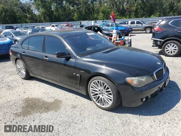 2008 BMW 7 Series 750Li with VIN WBAHN83548DT84179, listed as a Copart auction lot 81306375 with Not provided miles and Clean title. Bid and sale history available at DreamBid. Image 4.