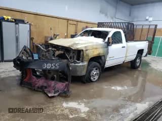 2015 Chevrolet Silverado 2500HD Work Truck with VIN 1GC0KUEG2FZ500558, listed as a Copart auction lot 48124555 with Not provided miles and Salvage title. Bid and sale history available at DreamBid. Image 1.