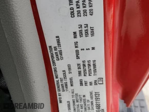 2008 Chevrolet Colorado LS with VIN 1GCCS19E488119131, listed as a Copart auction lot 80084954 with 121,142 mi miles and Salvage title. Bid and sale history available at DreamBid. Image 12.