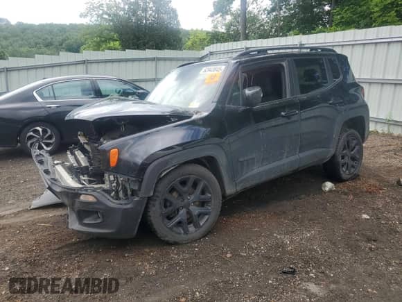 2018 Jeep Renegade Latitude with VIN ZACCJBBB3JPG99186, listed as a Copart auction lot 62943845 with 120,824 mi miles and Salvage title. Bid and sale history available at DreamBid. Image 1.