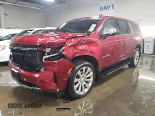 2021 Chevrolet Suburban Premier z VIN 1GNSKFKD2MR288263, wystawiony jako Copart lot #51673415 z przebiegiem 88 348 mil mil oraz Szkoda całkowita • Salvage title. Historia ofert i sprzedaży dostępna na DreamBid. Obrazek 1.