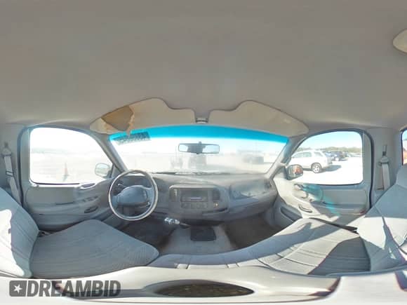 1997 Ford F-150 XL with VIN 1FTDF0725VKB37907, listed as a Copart auction lot 43856845 with 104,226 mi miles and Salvage title. Bid and sale history available at DreamBid. Image 13.