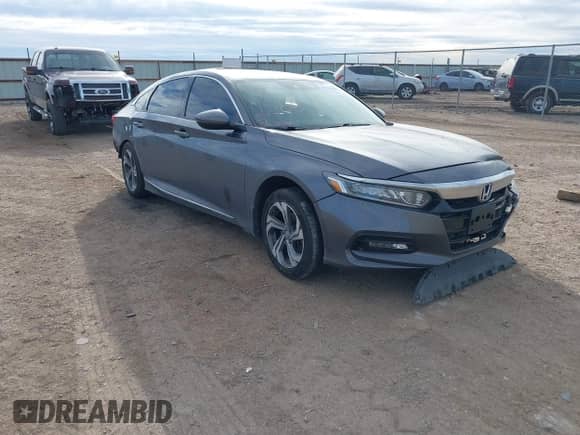 2020 Honda Accord EX-L with VIN 1HGCV1F54LA057566, listed as a IAAI auction lot 41213040 with 90,219 mi miles and . Bid and sale history available at DreamBid. Image 1.