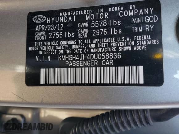 2013 Hyundai Equus Signature с VIN KMHGH4JH4DU058836, выставлен на аукционе Copart как лот 51837815 с пробегом 112 093 миль миль и Списание • Salvage title. История ставок и продаж доступна на DreamBid. Изображение 14.