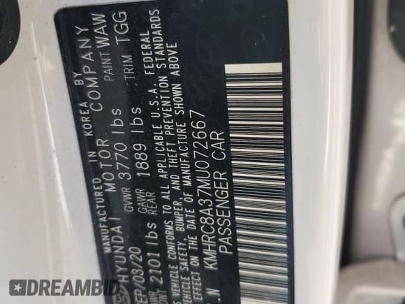 2021 Hyundai Venue SEL с VIN KMHRC8A37MU072667, выставлен на аукционе Copart как лот 75589524 с пробегом 77 979 миль миль и Списание • Salvage title. История ставок и продаж доступна на DreamBid. Изображение 13.