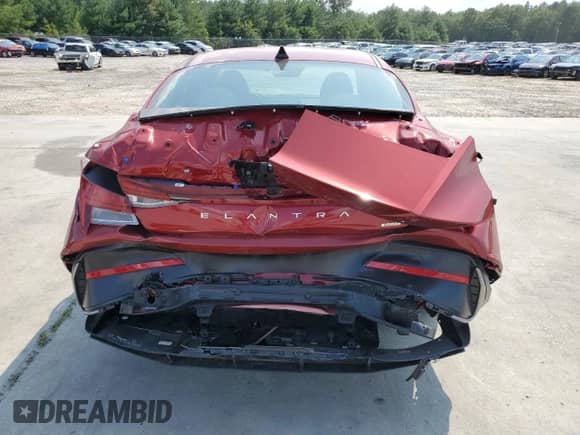 2025 Hyundai Elantra Limited with VIN KMHLN4DJXSU131484, listed as a Copart auction lot 69449065 with 9,349 mi miles and Salvage title. Bid and sale history available at DreamBid. Image 6.