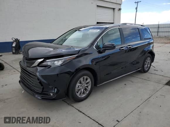 2025 Toyota Sienna XLE z VIN 5TDJSKFC2SS198544, wystawiony jako Copart lot #84909165 z przebiegiem Nie podano mil oraz Szkoda całkowita • Salvage title. Historia ofert i sprzedaży dostępna na DreamBid. Obrazek 1.