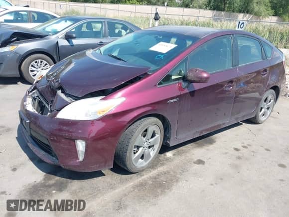 2013 Toyota Prius Two with VIN JTDKN3DU2D5573158, listed as a IAAI auction lot 43153671 with 117,215 mi miles and . Bid and sale history available at DreamBid. Image 2.
