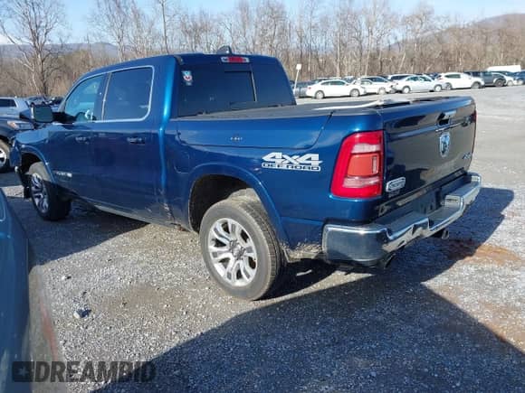 2020 Ram 1500 Longhorn with VIN 1C6SRFKT5LN185329, listed as a IAAI auction lot 41709711 with 78,586 mi miles and . Bid and sale history available at DreamBid. Image 3.