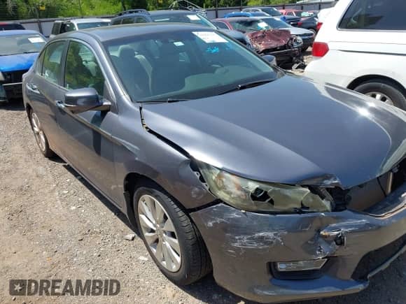 2013 Honda Accord EX-L z VIN 1HGCR2F84DA168611, wystawiony jako IAAI lot #42801977 z przebiegiem 110 943 mil mil oraz . Historia ofert i sprzedaży dostępna na DreamBid. Obrazek 1.