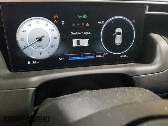 2023 Hyundai Tucson SEL with VIN 5NMJFCAE7PH269119, listed as a Copart auction lot 47472245 with 14,105 mi miles and Salvage title. Bid and sale history available at DreamBid. Image 9.