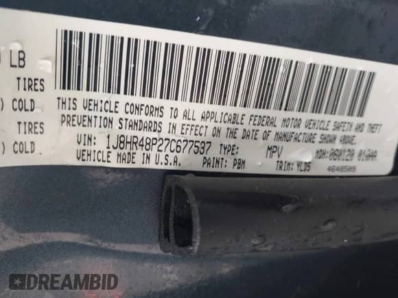 2007 Jeep Grand Cherokee Laredo с VIN 1J8HR48P27C677537, выставлен на аукционе IAAI как лот 43325564 с пробегом 152 804 миль миль и . История ставок и продаж доступна на DreamBid. Изображение 9.