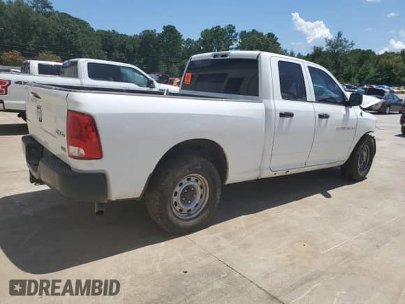 2012 Ram 1500 ST z VIN 1C6RD7FPXCS201638, wystawiony jako Copart lot #65800045 z przebiegiem Nie podano mil oraz Szkoda całkowita • Salvage title. Historia ofert i sprzedaży dostępna na DreamBid. Obrazek 3.