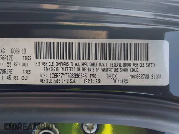 2016 Ram 1500 Rebel с VIN 1C6RR7YT7GS390945, выставлен на аукционе IAAI как лот 41642300 с пробегом 107 558 миль миль и . История ставок и продаж доступна на DreamBid. Изображение 9.