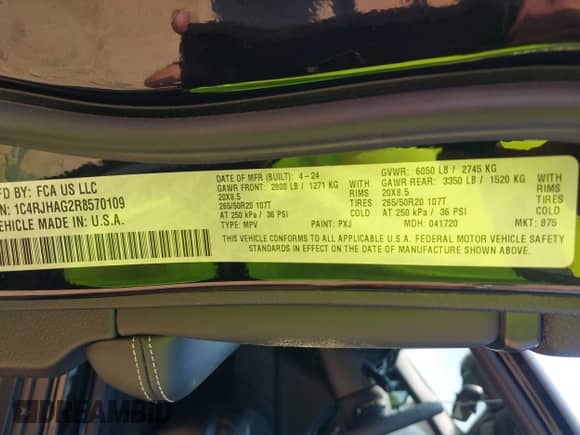 2024 Jeep Grand Cherokee Altitude with VIN 1C4RJHAG2R8570109, listed as a IAAI auction lot 42673412 with 7,124 mi miles and . Bid and sale history available at DreamBid. Image 9.