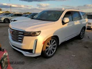2021 Cadillac Escalade Premium Luxury Platinum с VIN 1GYS4DKL6MR228446, выставлен на аукционе Copart как лот 73197234 с пробегом 22 103 миль миль и Списание • Salvage title. История ставок и продаж доступна на DreamBid. Изображение 1.
