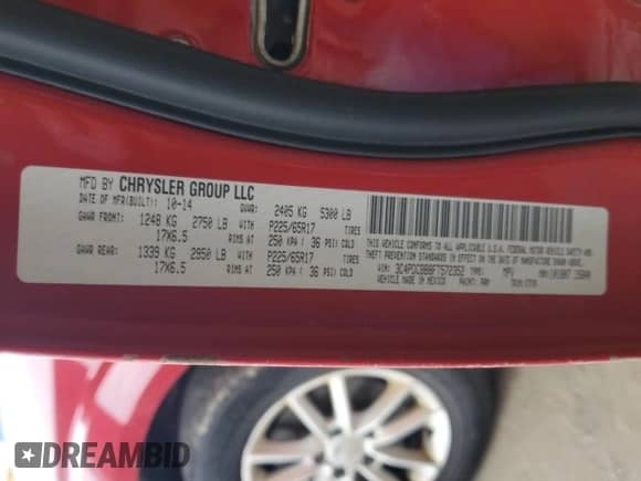 2015 Dodge Journey SXT with VIN 3C4PDCBB8FT572352, listed as a Copart auction lot 82218105 with 158,241 mi miles and Clean title. Bid and sale history available at DreamBid. Image 13.