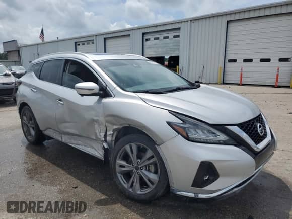 2019 Nissan Murano Platinum z VIN 5N1AZ2MJ2KN110560, wystawiony jako Copart lot #60706115 z przebiegiem 71 230 mil mil oraz Szkoda całkowita • Salvage title. Historia ofert i sprzedaży dostępna na DreamBid. Obrazek 4.