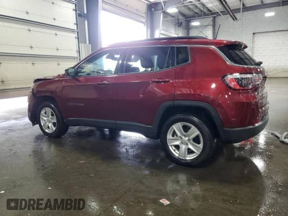 2022 Jeep Compass Latitude с VIN 3C4NJDBB2NT156849, выставлен на аукционе Copart как лот 69195475 с пробегом 33 100 миль миль и Списание • Salvage title. История ставок и продаж доступна на DreamBid. Изображение 2.