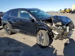 2024 Hyundai Kona SEL with VIN KM8HBCAB4RU120982, listed as a Copart auction lot 83154244 with 7,606 mi miles and Salvage title. Bid and sale history available at DreamBid. Image 4.