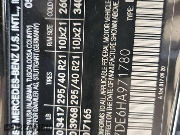 2017 Mercedes-Benz GLS 550 with VIN 4JGDF7DE6HA971780, listed as a Copart auction lot 54227855 with 160,671 mi miles and Clean title. Bid and sale history available at DreamBid. Image 13.