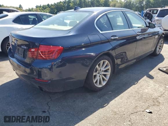 2014 BMW 5 Series 535i xDrive with VIN WBA5B3C54ED533801, listed as a Copart auction lot 71717725 with Not provided miles and Salvage title. Bid and sale history available at DreamBid. Image 3.